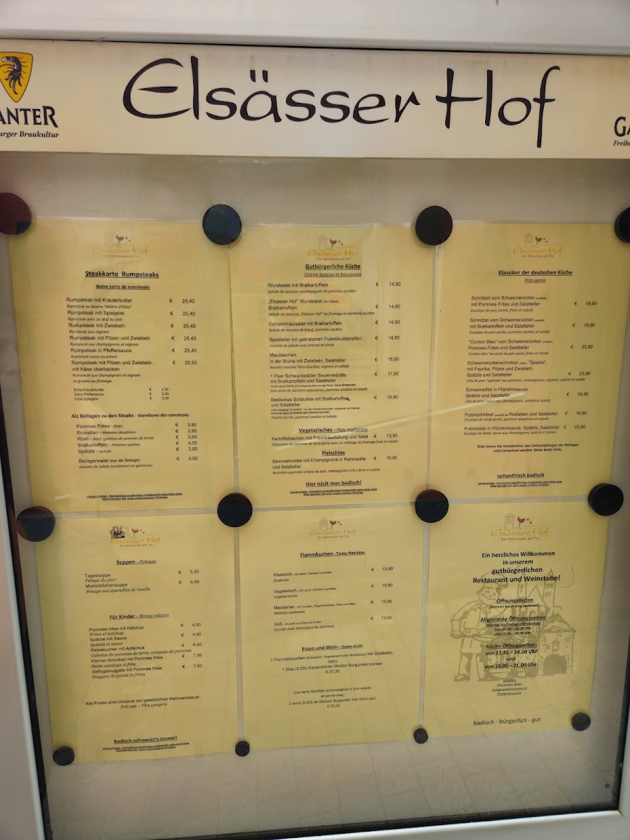 Menu Restaurant Elsaßer Hof - Breisach Am Rhein-1