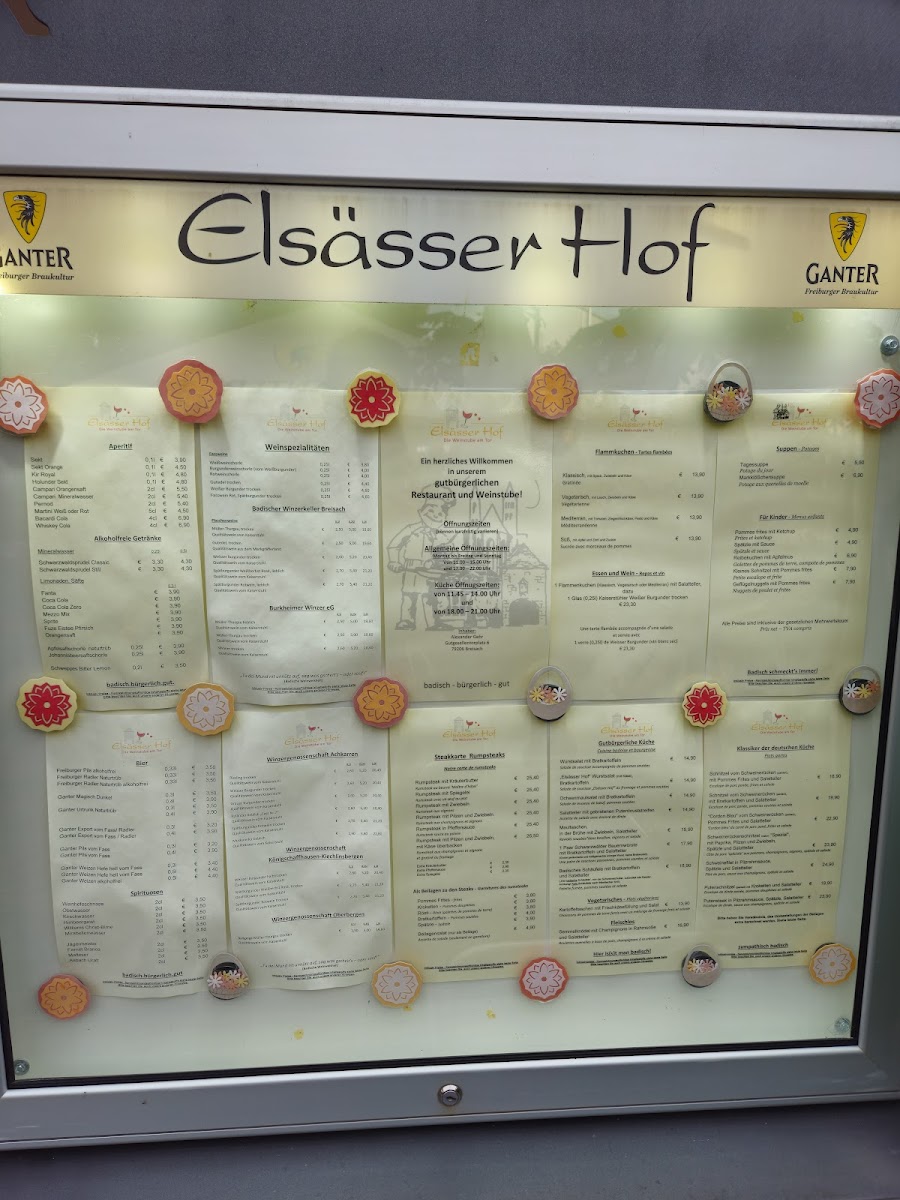 Menu Restaurant Elsaßer Hof - Breisach Am Rhein-2